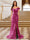 Sparkly Trumpet/Mermaid Off-the-Shoulder Long Evening Dresses with Split Side