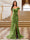 Sparkly Trumpet/Mermaid Off-the-Shoulder Long Evening Dresses with Split Side