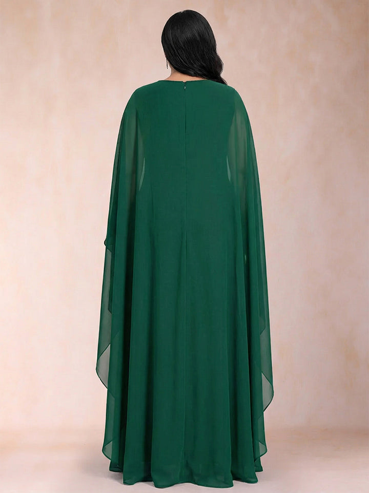 A-Line/Princess One Piece Scoop Plus Size Mother of the Bride Dresses with Ruffles