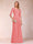 A-Line/Princess Scoop 3/4 Sleeves Chiffon Mother of the Bride Dresses with Ruffles & Appliques