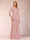 A-Line/Princess Scoop 3/4 Sleeves Chiffon Mother of the Bride Dresses with Ruffles & Appliques