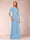 A-Line/Princess Scoop 3/4 Sleeves Chiffon Mother of the Bride Dresses with Ruffles & Appliques