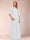 A-Line/Princess Scoop 3/4 Sleeves Chiffon Mother of the Bride Dresses with Ruffles & Appliques