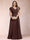 A-Line/Princess V-Neck Chiffon Ruched Plus Size Mother of the Bride Dresses with Appliques & Beading