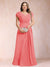 A-Line/Princess V-Neck Chiffon Ruched Plus Size Mother of the Bride Dresses with Appliques & Beading