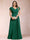 A-Line/Princess V-Neck Chiffon Ruched Plus Size Mother of the Bride Dresses with Appliques & Beading