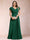 A-Line/Princess V-Neck Chiffon Ruched Plus Size Mother of the Bride Dresses with Appliques & Beading