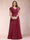 A-Line/Princess V-Neck Chiffon Ruched Plus Size Mother of the Bride Dresses with Appliques & Beading