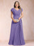 A-Line/Princess V-Neck Chiffon Ruched Plus Size Mother of the Bride Dresses with Appliques & Beading