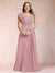 A-Line/Princess V-Neck Chiffon Ruched Plus Size Mother of the Bride Dresses with Appliques & Beading