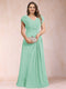 A-Line/Princess V-Neck Chiffon Ruched Plus Size Mother of the Bride Dresses with Appliques & Beading