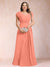 A-Line/Princess V-Neck Chiffon Ruched Plus Size Mother of the Bride Dresses with Appliques & Beading