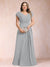 A-Line/Princess V-Neck Chiffon Ruched Plus Size Mother of the Bride Dresses with Appliques & Beading