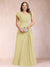 A-Line/Princess V-Neck Chiffon Ruched Plus Size Mother of the Bride Dresses with Appliques & Beading