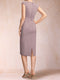 Sheath/Column Scoop Chiffon Ruched Mother of the Bride Dresses with Jacket & Rhinestone