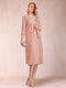 Sheath/Column Scoop Chiffon Ruched Mother of the Bride Dresses with Jacket & Rhinestone