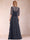 A-Line/Princess Scoop Chiffon Mother of the Bride Dresses with Appliques & Ruffles