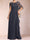 A-Line/Princess Scoop Chiffon Mother of the Bride Dresses with Appliques & Ruffles
