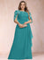 A-Line/Princess Scoop Chiffon Plus Size Mother of the Bride Dresses with Appliques & Ruffles