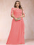 A-Line/Princess Scoop Chiffon Plus Size Mother of the Bride Dresses with Appliques & Ruffles