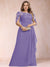 A-Line/Princess Scoop Chiffon Plus Size Mother of the Bride Dresses with Appliques & Ruffles