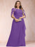 A-Line/Princess Scoop Chiffon Plus Size Mother of the Bride Dresses with Appliques & Ruffles