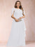 A-Line/Princess Scoop Chiffon Plus Size Mother of the Bride Dresses with Appliques & Ruffles
