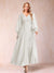 A-Line/Princess V-Neck Long Sleeves Mother of the Bride Dresses with Rhinestone & Ruffles