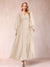 A-Line/Princess V-Neck Long Sleeves Mother of the Bride Dresses with Rhinestone & Ruffles