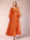 A-Line/Princess V-Neck Long Sleeves Mother of the Bride Dresses with Rhinestone & Ruffles