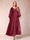 A-Line/Princess V-Neck Long Sleeves Mother of the Bride Dresses with Rhinestone & Ruffles