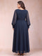 A-Line/Princess V-Neck Long Sleeves Plus Size Mother of the Bride Dresses with Rhinestone & Ruffles