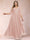 A-Line/Princess V-Neck 3/4 Sleeves Plus Size Mother of the Bride Dresses with Appliques & Sequins