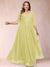 A-Line/Princess V-Neck 3/4 Sleeves Plus Size Mother of the Bride Dresses with Appliques & Sequins