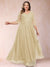 A-Line/Princess V-Neck 3/4 Sleeves Plus Size Mother of the Bride Dresses with Appliques & Sequins