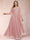A-Line/Princess V-Neck 3/4 Sleeves Plus Size Mother of the Bride Dresses with Appliques & Sequins