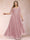 A-Line/Princess V-Neck 3/4 Sleeves Plus Size Mother of the Bride Dresses with Appliques & Sequins