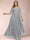 A-Line/Princess V-Neck 3/4 Sleeves Plus Size Mother of the Bride Dresses with Appliques & Sequins