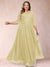 A-Line/Princess V-Neck 3/4 Sleeves Plus Size Mother of the Bride Dresses with Appliques & Sequins