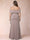 Sheath/Column Off-the-Shoulder Plus Size Mother of the Bride Dresses with Rhinestone & Ruffles