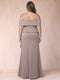 Sheath/Column Off-the-Shoulder Plus Size Mother of the Bride Dresses with Rhinestone & Ruffles