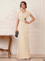 Trumpet/Mermaid V-Neck Short Sleeves Floor-Length Pleated Mother of the Bride Dresses with Rhinestone