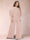 Black Chiffon Scoop Half Sleeves 2 Pieces Plus Size Jumpsuits with Ruches