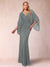 Sheath/Column V-Neck Floor-Length Ruched Mother of the Bride Dresses
