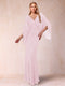 Sheath/Column V-Neck Floor-Length Ruched Mother of the Bride Dresses