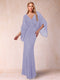 Sheath/Column V-Neck Floor-Length Ruched Mother of the Bride Dresses