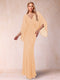 Sheath/Column V-Neck Floor-Length Ruched Mother of the Bride Dresses