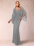 Sheath/Column V-Neck Floor-Length Ruched Mother of the Bride Dresses