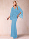Sheath/Column V-Neck Floor-Length Ruched Mother of the Bride Dresses