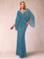 Sheath/Column V-Neck Floor-Length Ruched Mother of the Bride Dresses